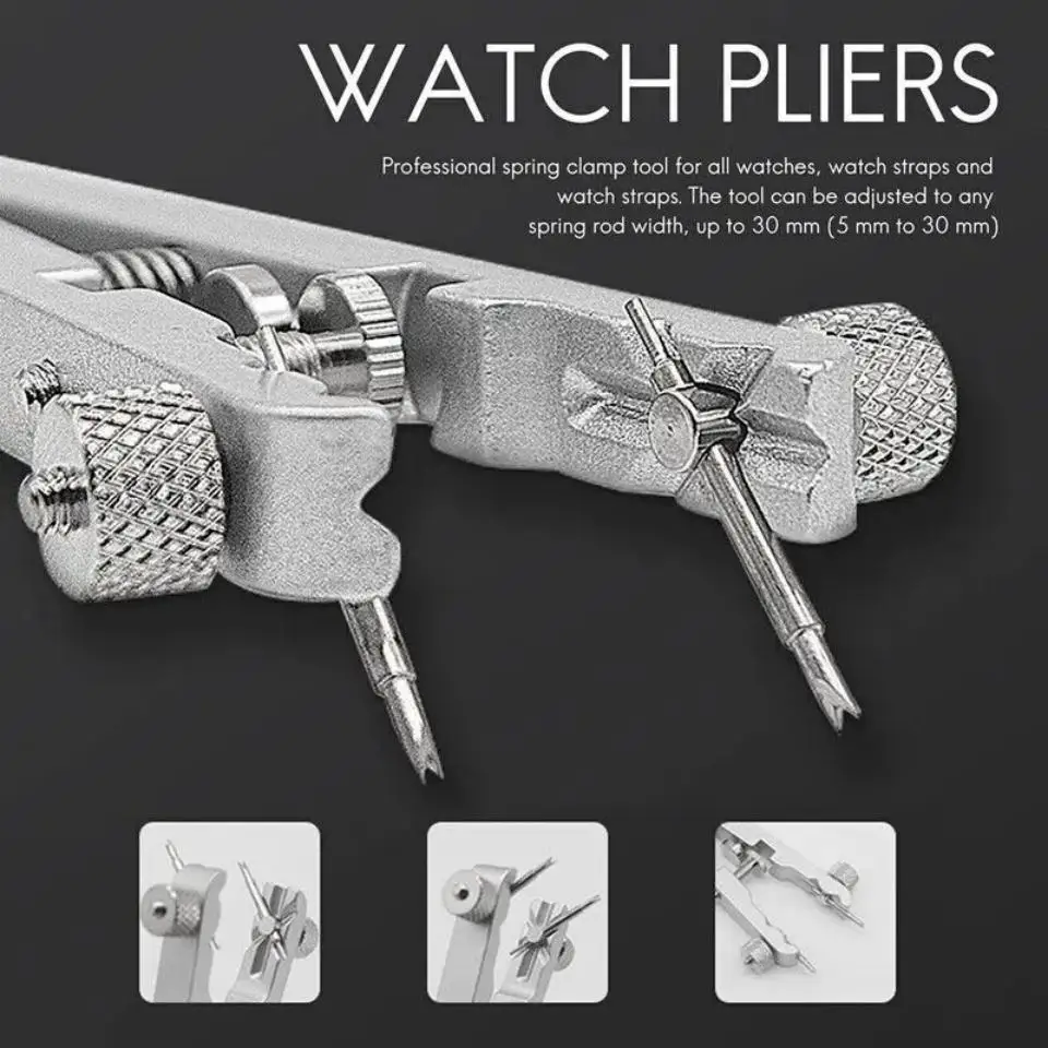 Watch Bracelet Pliers 6825 Spring Bar Tweezer Tool for Watch Wrist Bands Strap Removal Repair Fix Kit