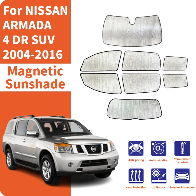 Custom Car Window Sunshade Anti-UV Car Sun Window Visors Sunshade Covers Accessories For NISSAN ARMADA 4 DR SUV 2004-2016