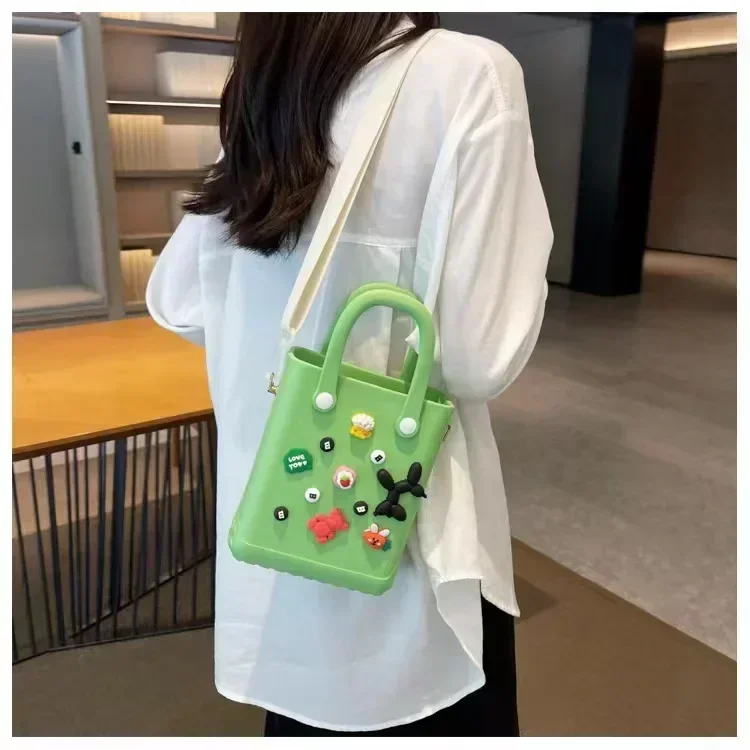 EVA beach bag, mini small size, can be carried and stored, hole bag, cross-border waterproof cartoon decorative bag handbags