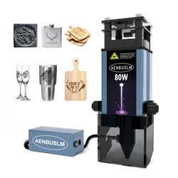 AENBUSLM 40W 80W Laser Module 450nm TTL/ PWM Laser Head Blue Laser for CNC Laser Engraving Cutting Machine Wood Working DIY Tool