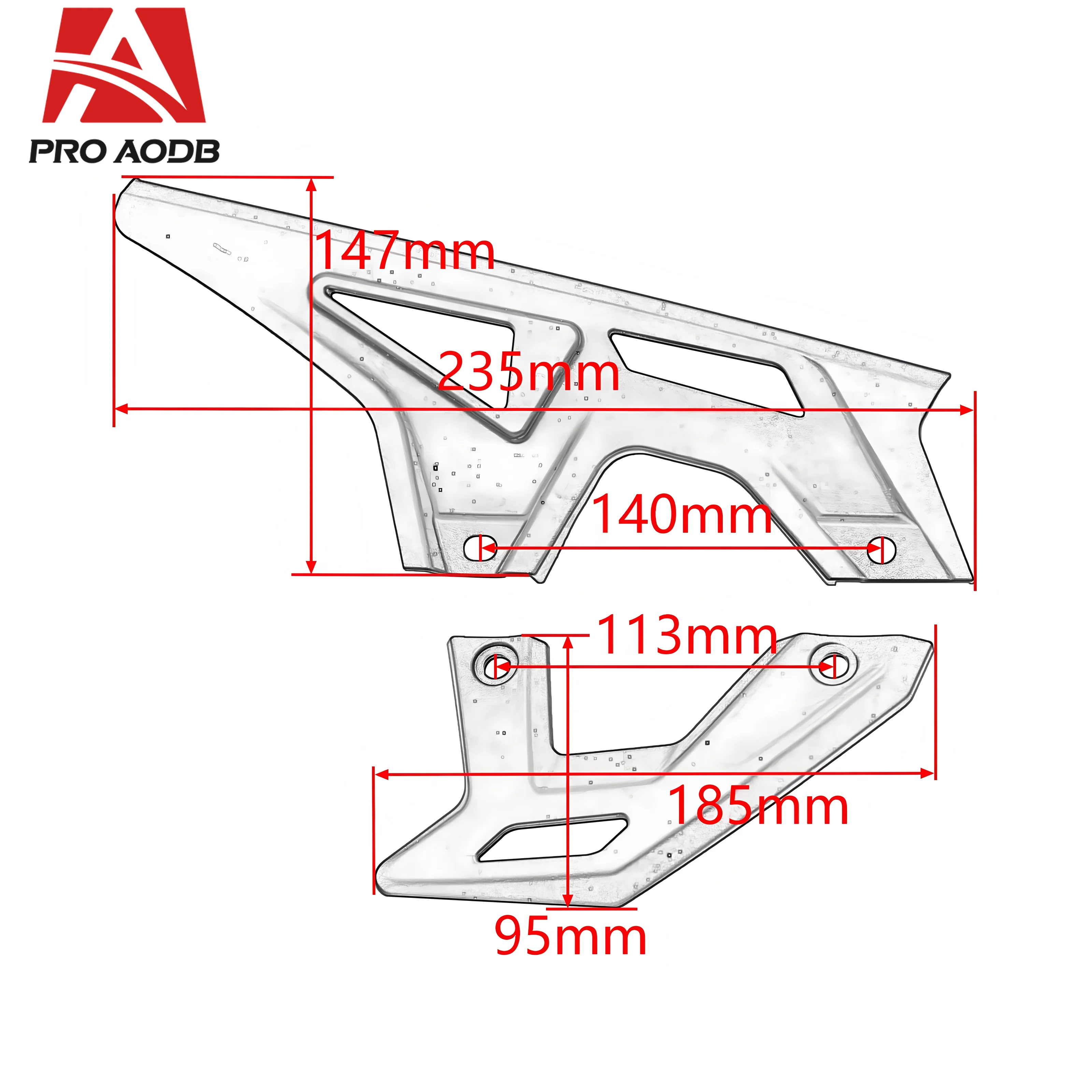 Upper and Lower Sprocket Chain Cover Guard Plastic Protector For Sur‑Ron Ultra Bee Electric Off‑Road Dirt Bike Accessories ﻿