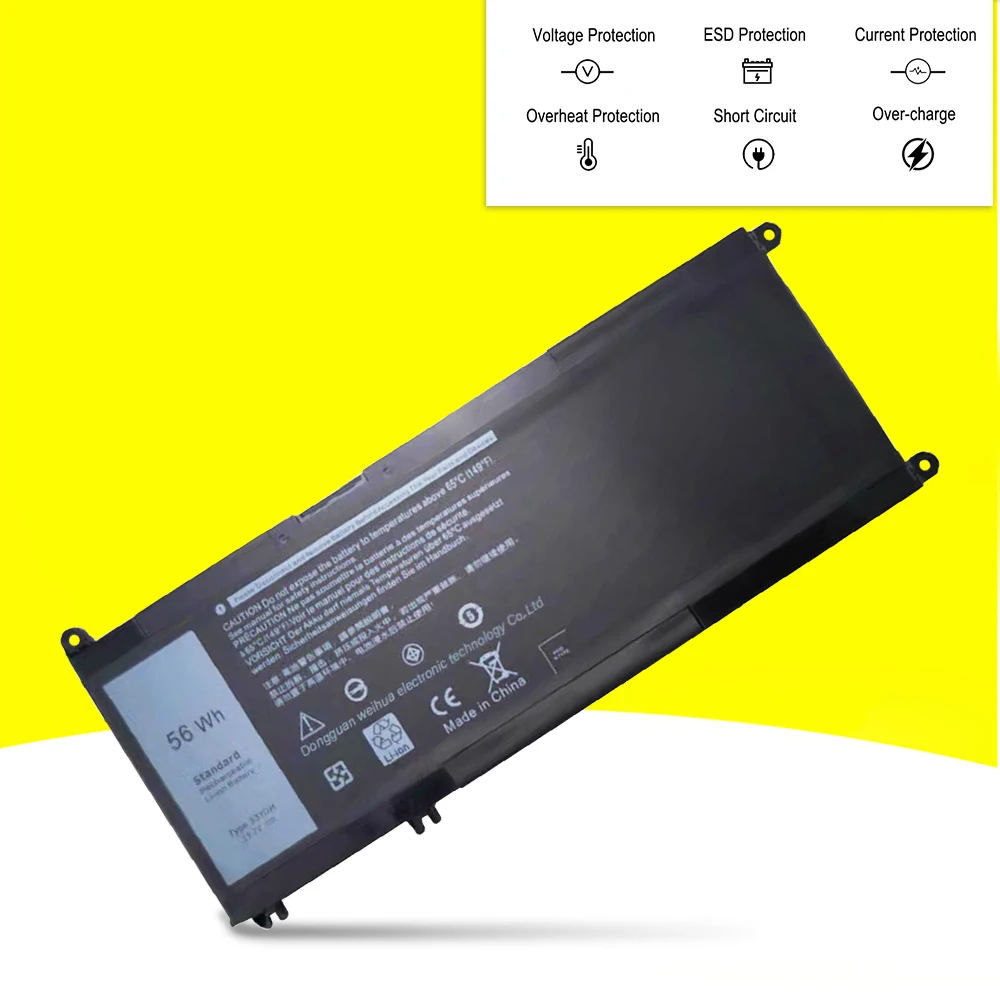 15.2V 56Wh 33YDH Laptop Battery For Dell Inspiron 17 7773 7778 7779 7786 15 7588 7577 Vostro 7570 7580 Series P30E 99NF2 PVHT1