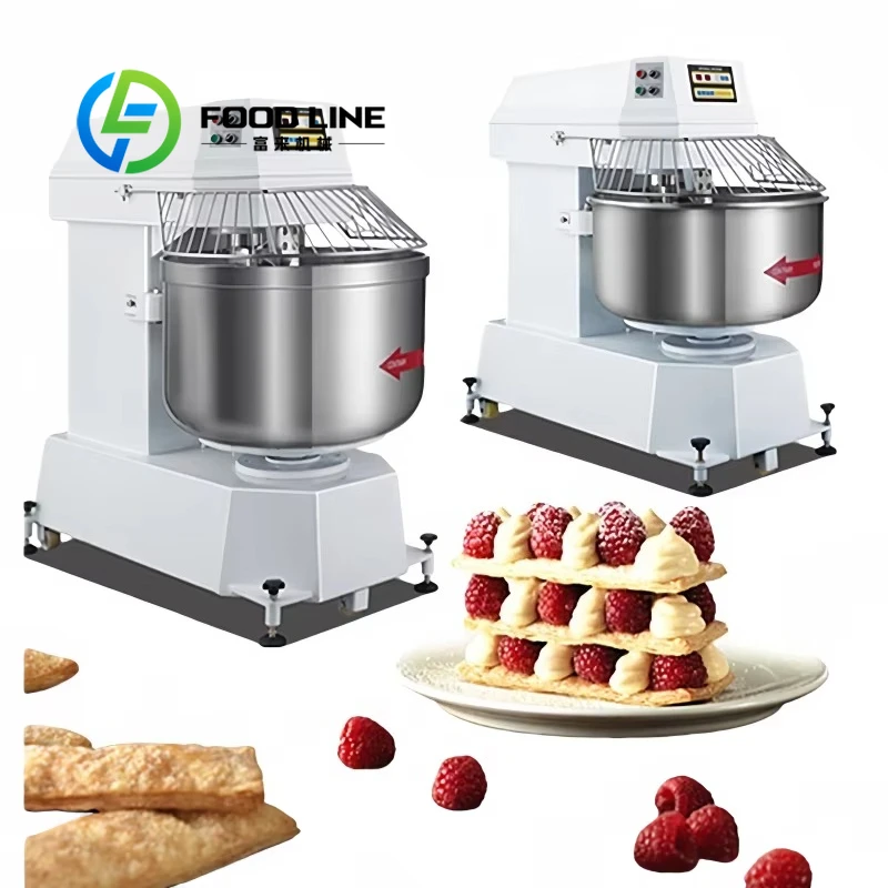 Commercial Industrial Noodle Bread Spiral Dough Mixer 25 50 100 kg 250l 25kg 50kg 100kg 150kg 200kg Flour Mix Machine for Bakery