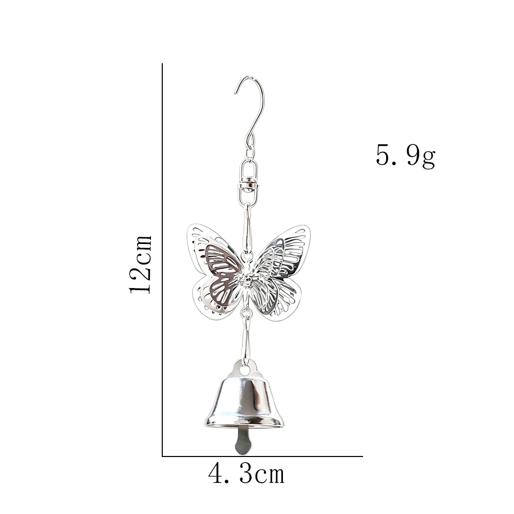 Vintage Schmetterling Windspiel Metallglocke Hängender Anhänger für Garten, Hof, Terrasse, Balkon, Innenräume, Wanddekoration, Einweihungsgeschenk – Detail 6