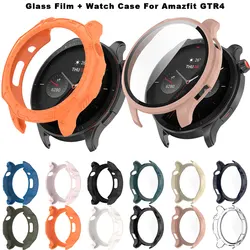 TPU PC Soft Case For huami Amazfit GTR 4 Shell Glass Screen Protector Film Protective Bumper Cover GTR4 Pro Frame Accessories
