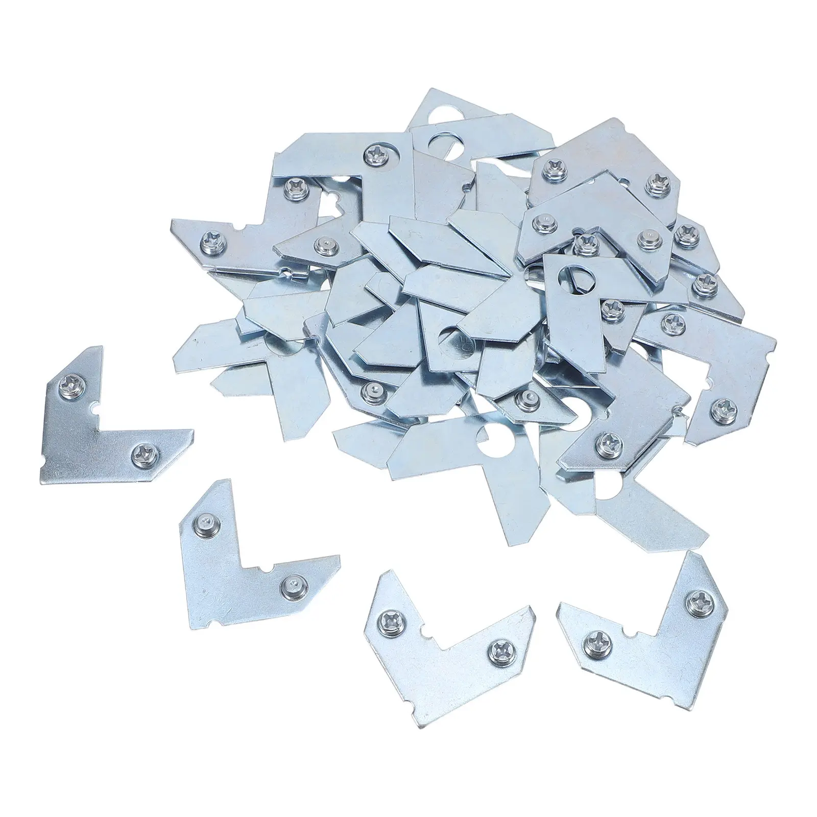 

50Pcs Thickened Picture Frame Corner Brackets Aluminum Alloy 90 Degree Angle Braces Heavy Duty L Brackets for Wood Frame Repair