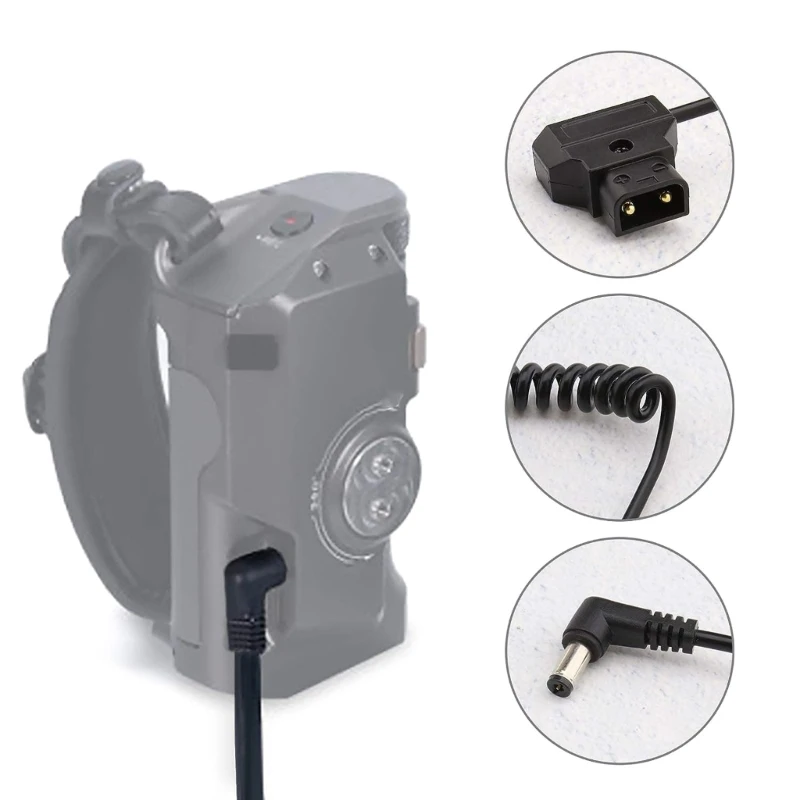 DTap to 5.5 2.1mm Monitors Power Cable with Right-Angle Connectors for Bmcc Bmpc