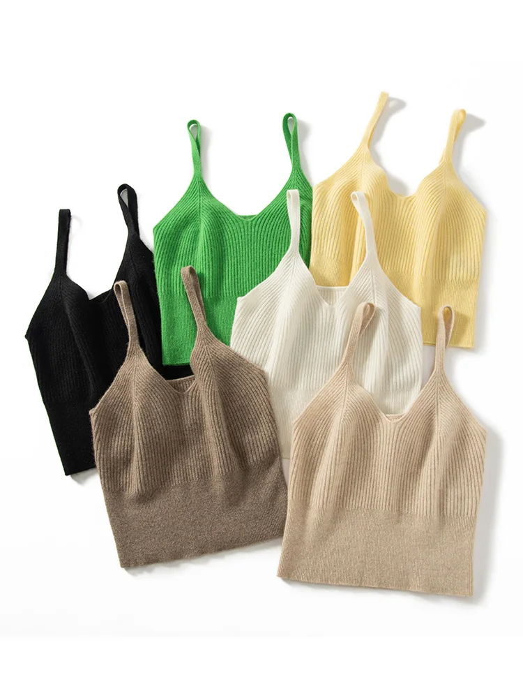 

Spring Autumn Women Sweater Vest 100% Cashmere Vest V-neck Vest Short Simple Style Cashmere Sweater Vest Luxury Soft Comfy Tops