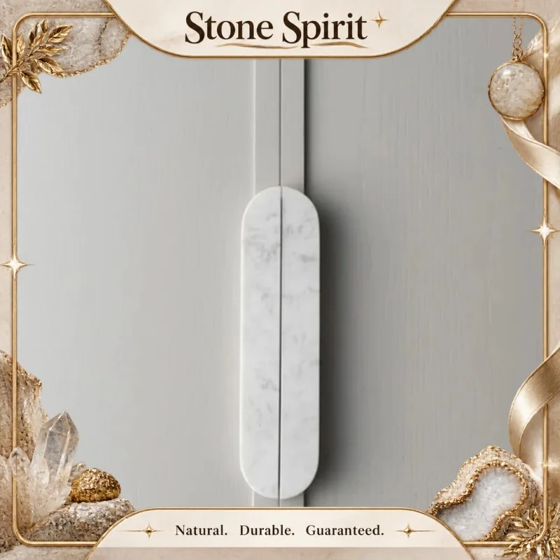 1 pair 32x4cm Door Furniture Handle Luxury Calacatta Red White Green Onyx Marble Stone Handle Vintage Knob Store Home Decor