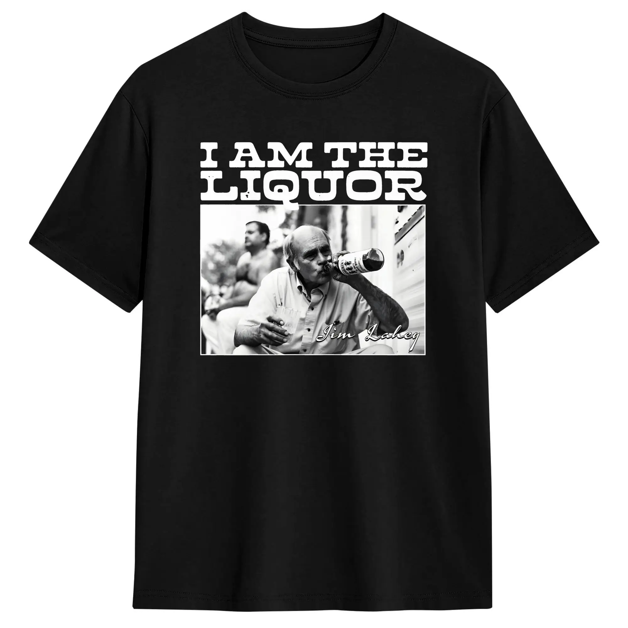 Camiseta Jim Lahey i am the liquor 100 de algodón para hombre, camisetas divertidas de verano Y2K, camiseta Hipster con cuello redondo, ropa de talla grande