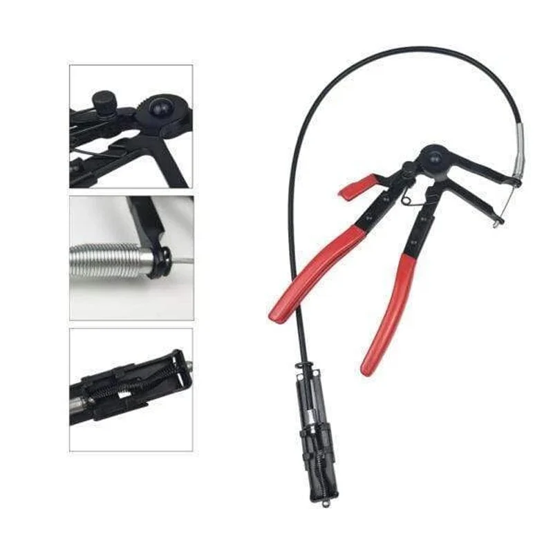 Bendable Tube Bundle Clamp Auto Vehicle Tools Cable Type Flexible Wire Long Reach Hose Clamp Pliers for Car Repairs Hose Clamp