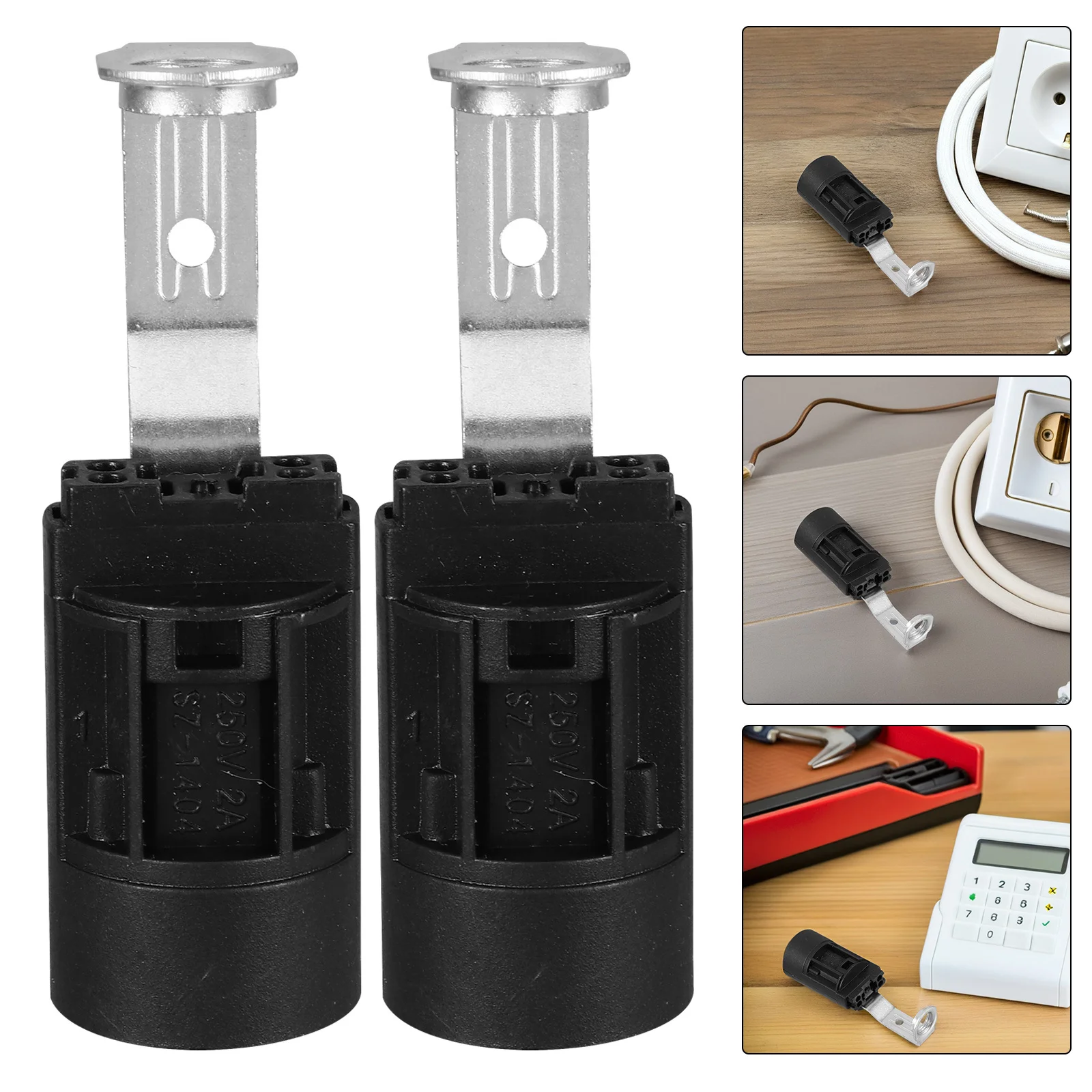 

3Pcs E14 Screw Base Lamp Holder Vintage European Style Lamp Socket Replacement Light Fixture Parts for Living Room Bedroom