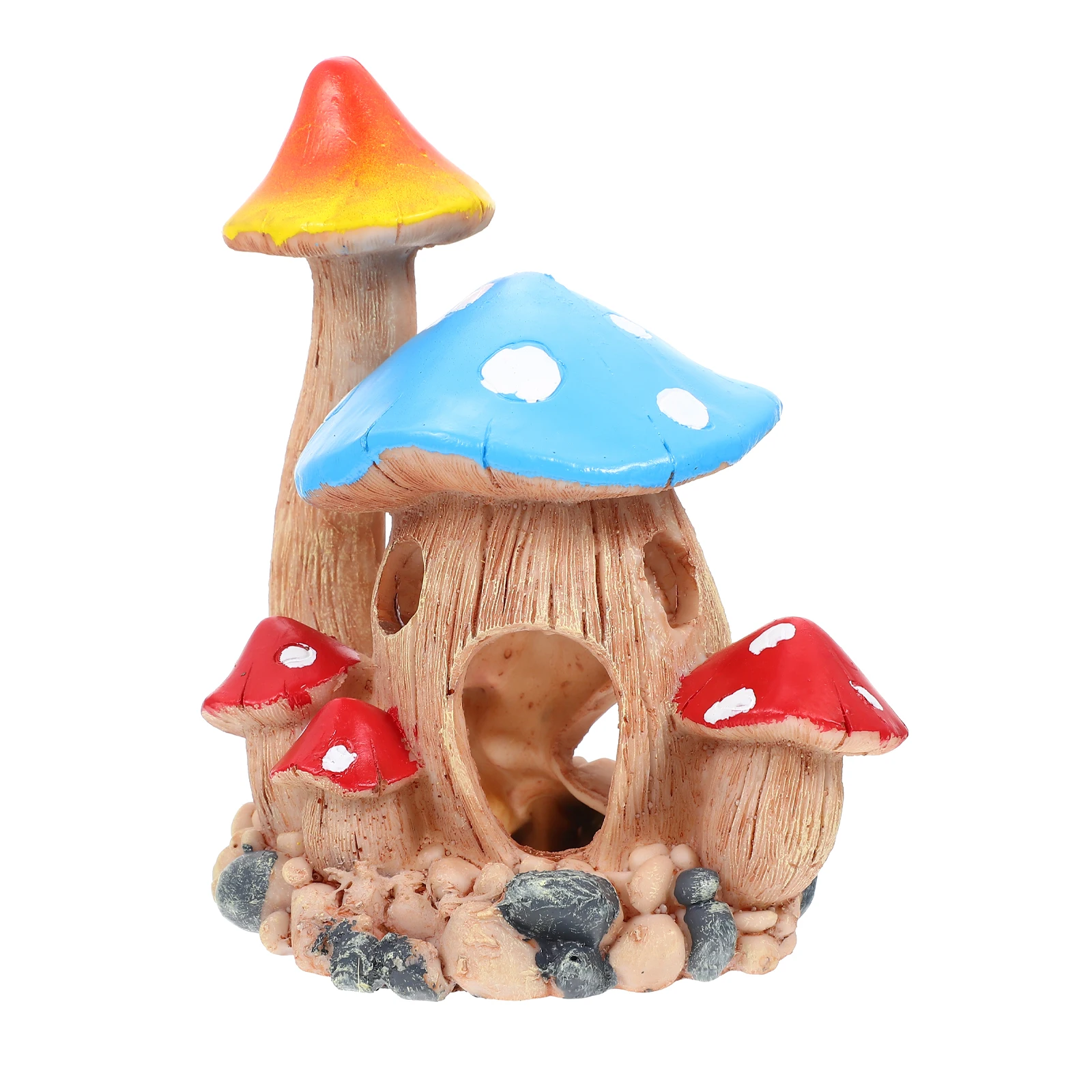 

Mushroom Shelter House Aquarium Cave Fish Tank Decor Resin Hideaway Betta Shrimp Breeding Place Freshwater Unique Shape