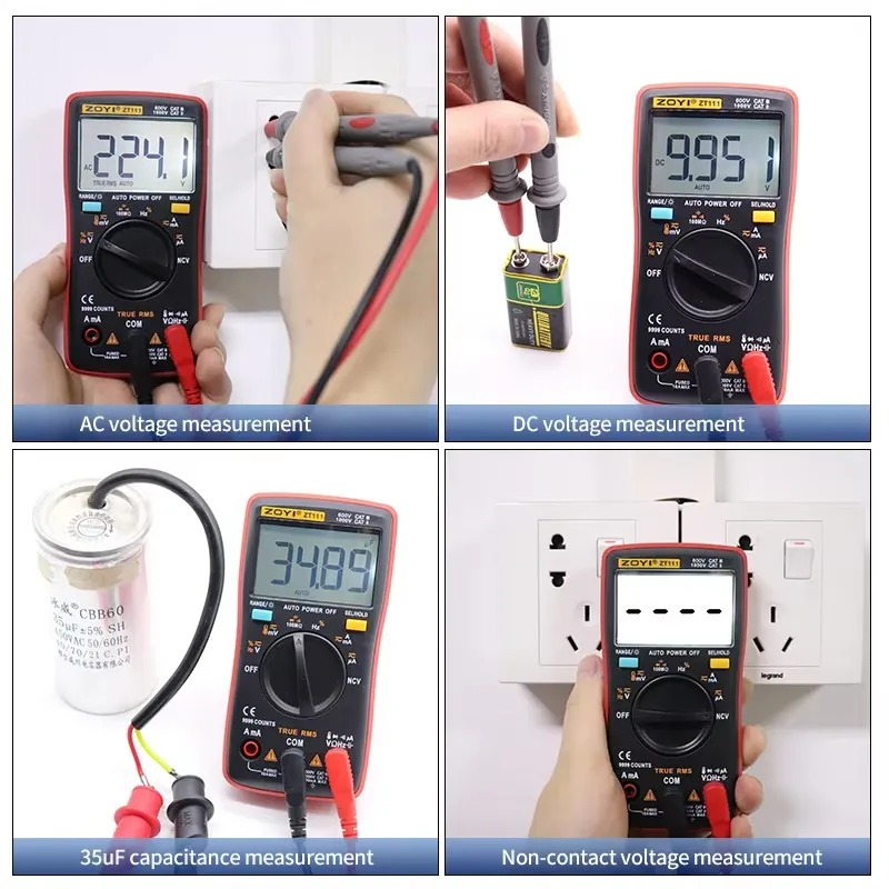 ZOYI multimetro digitale DC/AC tensione corrente capacità Hz diodo Ohm Tester amperometro voltmetro retroilluminazione ZT98 ZT100 ZT101 ZT102