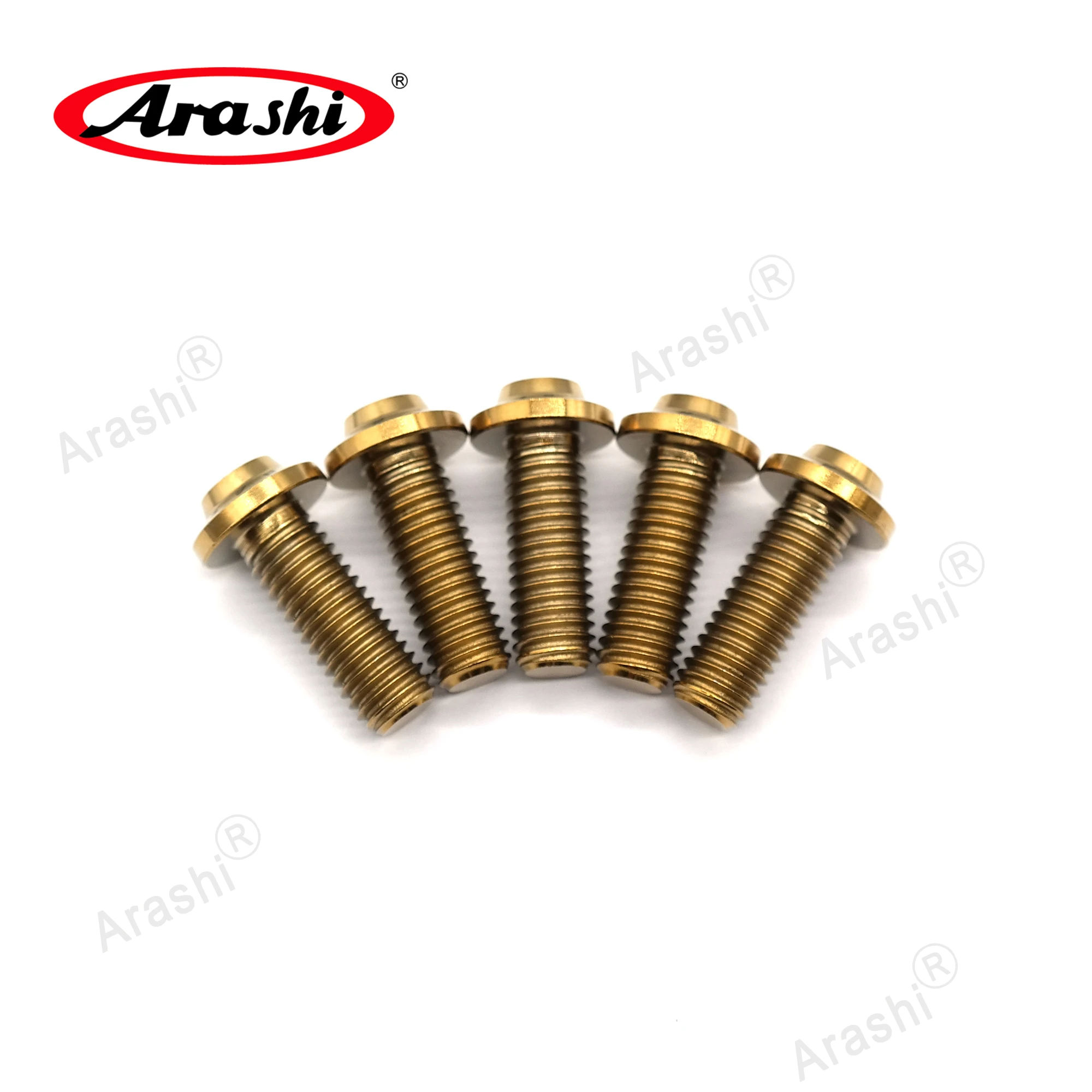 Arashi M8 x 22mm Brake Disc Rotor Mounting Bolts Motorcycle Disk Titanium Screws For HONDA YAMAHA SUZUKI BMW KAWASKI Accessories