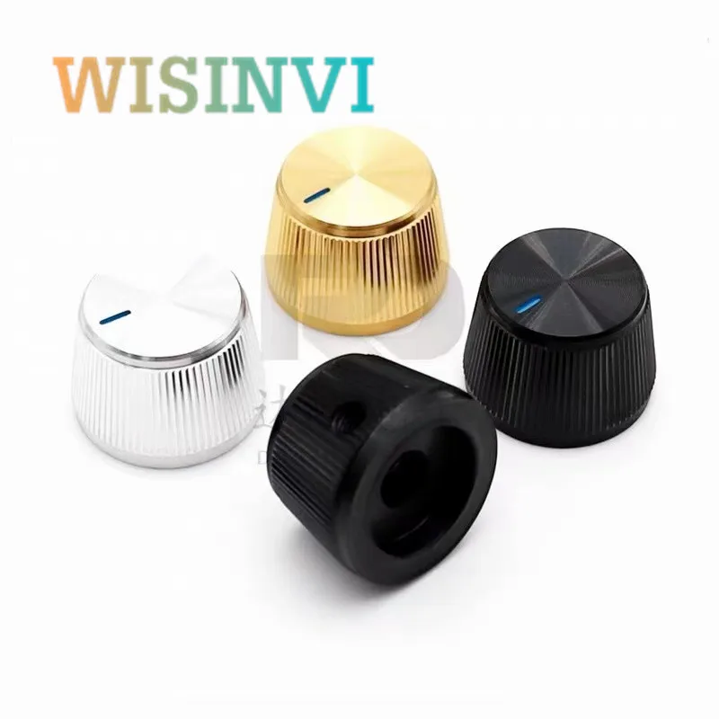 1PCS Aluminum Alloy Solid Potentiometer Knob Amplifier Volume Knob Cap for Marshall Diameter 22mm Height 15mm Circular Hole 6mm