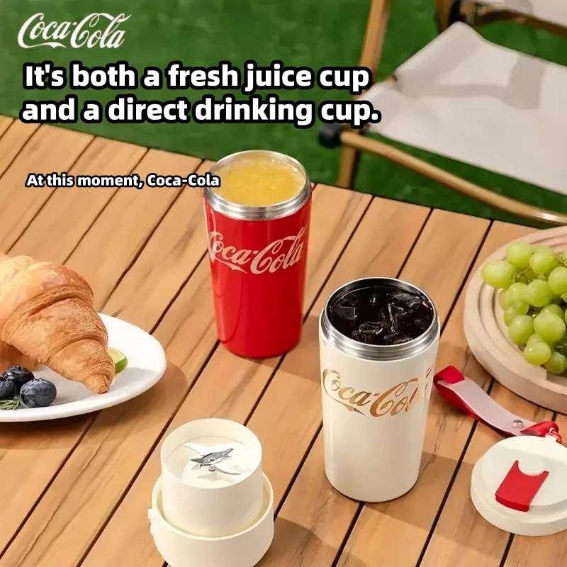 Licuadora Portátil de Frutas Coca Cola, Eléctrica, 6 Cuchillas, Recargable por USB, Vaso Exprimidor, Mini Licuadora Portátil para Deportes al Aire Libre