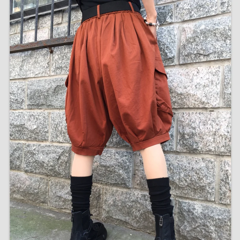 2024 estate nuovi pantaloni a cinque gambe di grandi dimensioni tasca personalizzata in cotone Versatile pantaloni a lanterna Casual pantaloncini da lavoro alla moda da donna