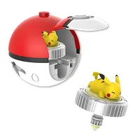 Pokemon Ball Pokeball Rotary Gyro Launcher Anime Figure Squirtle Pikachu Mew Eevee Charmander Kids Gyroscope Toys Birthday Gifts