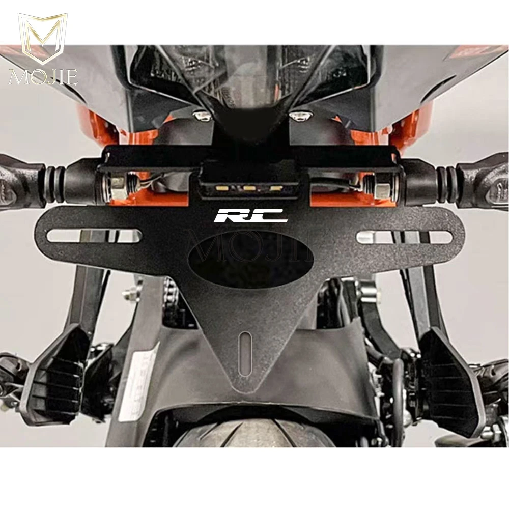 ل K-T-M RC 125/200/390 RC125 RC200 RC390 2022 2023 2024 2025 لوحة ترخيص حامل قوس الخلفية الذيل مرتب الحاجز مزيل #2