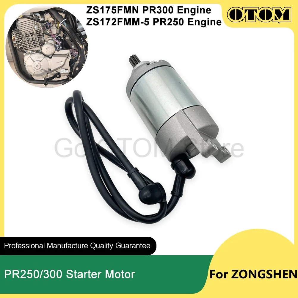 Motor de Arranque Eléctrico ZS172FMM-5 ZS175FMN para Motocicletas ZONGSHEN PR250 PR300 KEWS, Repuesto para Motos de Cross y Enduro