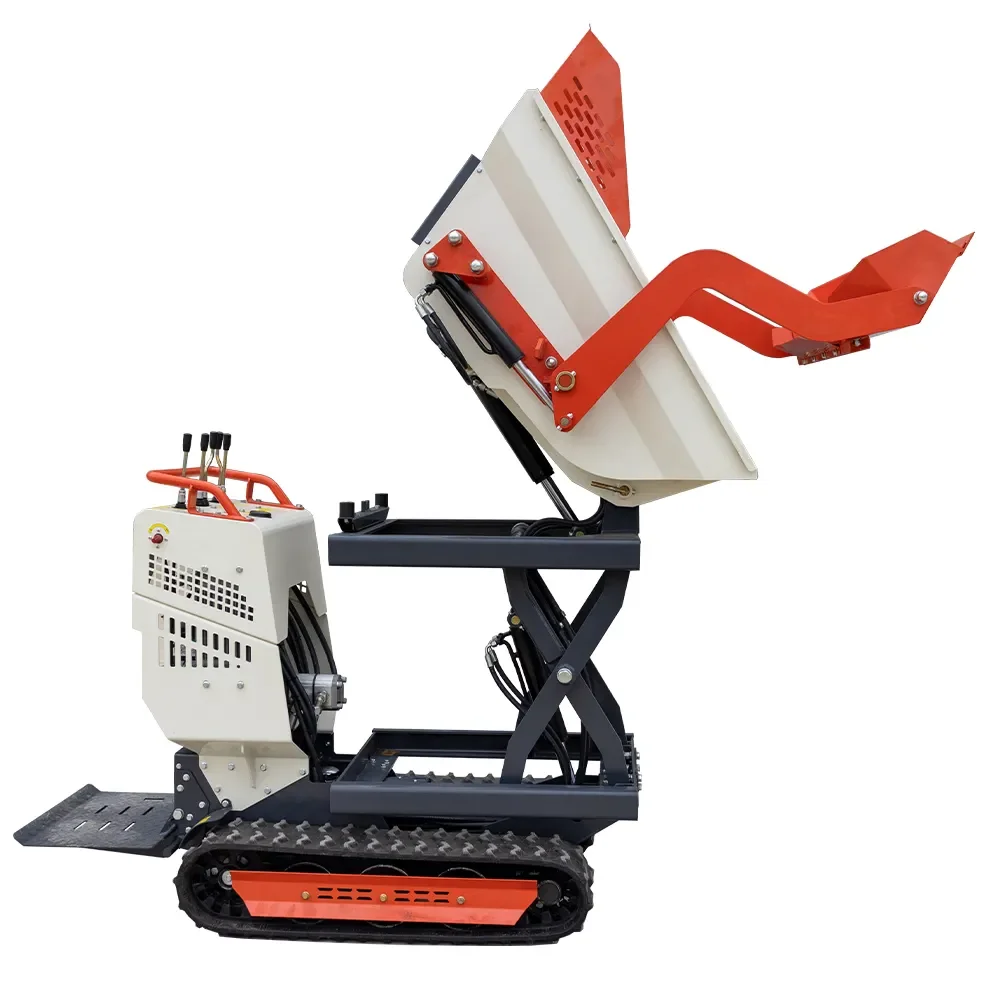 تفريغ صغير 500 كجم قلابة مجنزرة يدوية قلابة مجنزرة قلابة صغيرة زراعية ذاتية التحميل شاحنة هيدروليكية تخصيص بيع