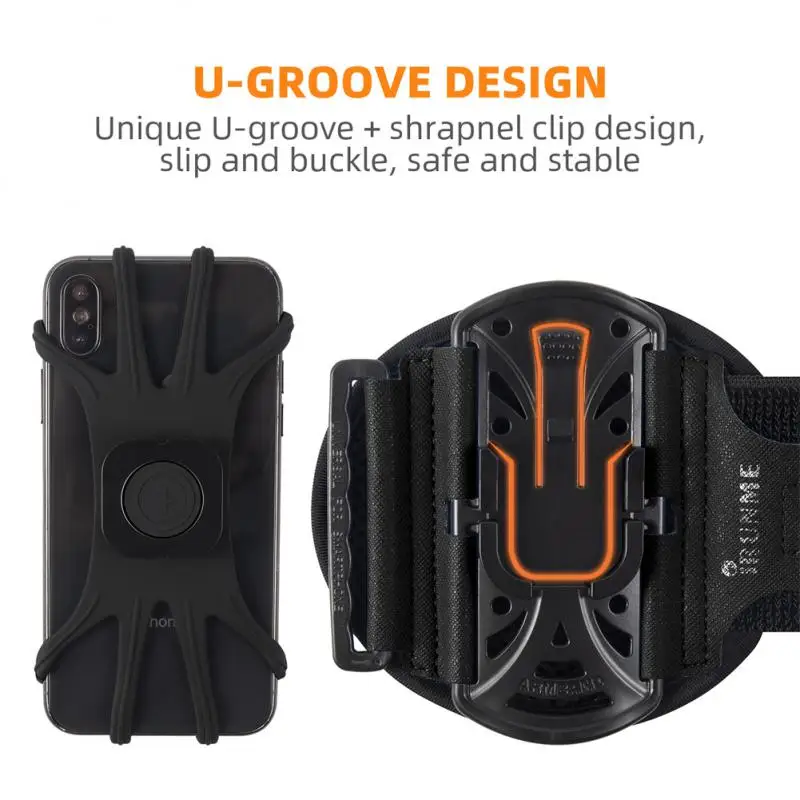 New Wristband Phone Holder 360°Rotatable Universal Sports Wristband for Smartphone Running Armband for Hiking Biking Walking