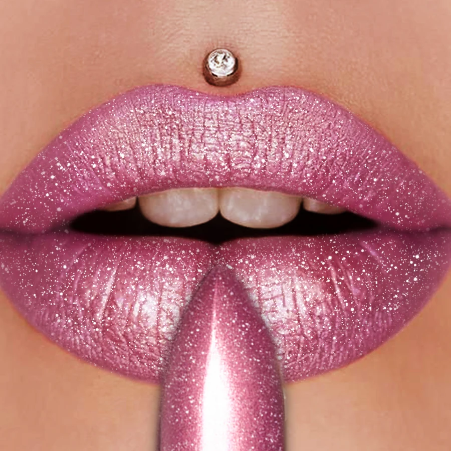 3 Farben glitzernder, glänzender, metallischer Lippenstift, perlmuttartiger, hochpigmentierter Lippentönungsstift, wasserfester Lippenstift, Senior Lip Makeup Gitfs Lip Glaze