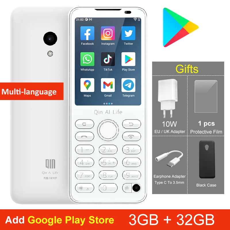 Qin F21 Pro Teléfono Inteligente 2,8 3GB+32GB Android