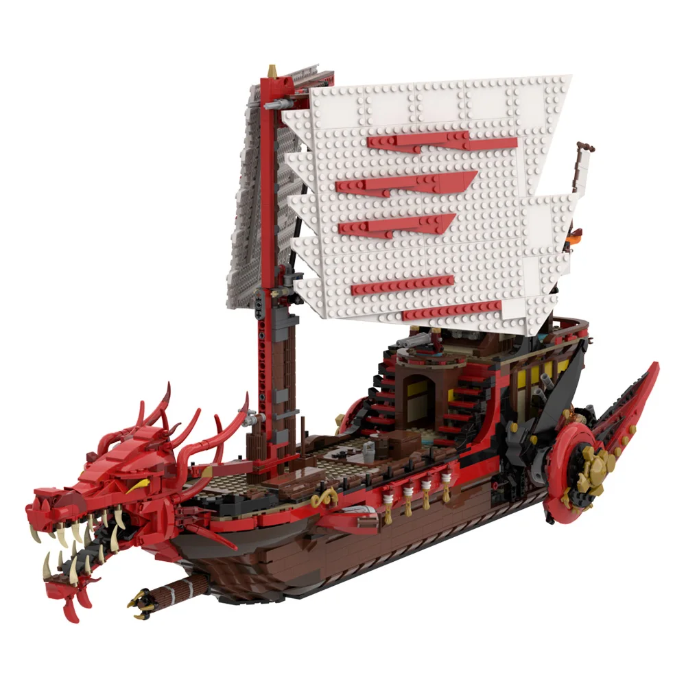 MOC LEGACY DESTINY'S BOUNTY SHIP modelo bloques de construcción Ninja aventura barco grifo alas velero arquitectura ladrillos juguete para regalo