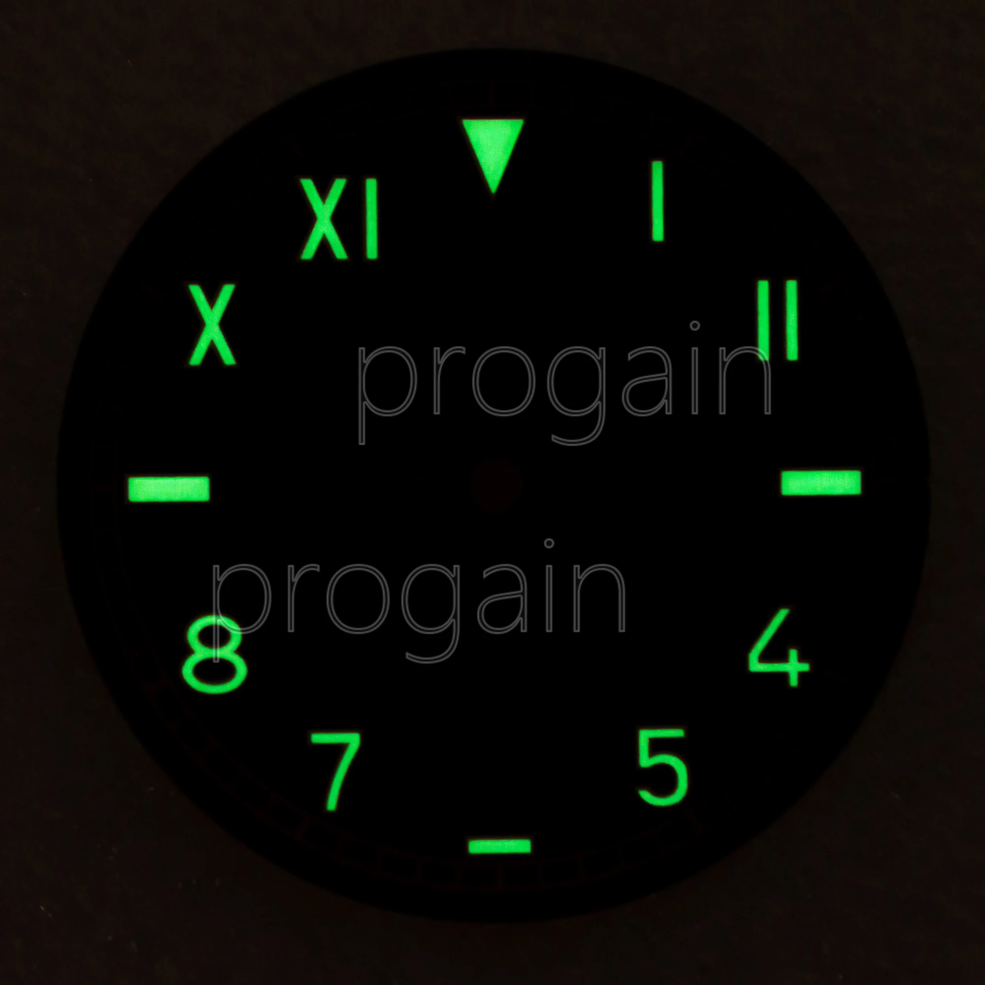 Mod 39mm Watch Dial Green Luminous Vintage Face for ETA 6497/6498 ST3600 ST3620 Series Manual Winding Mechanical Movement