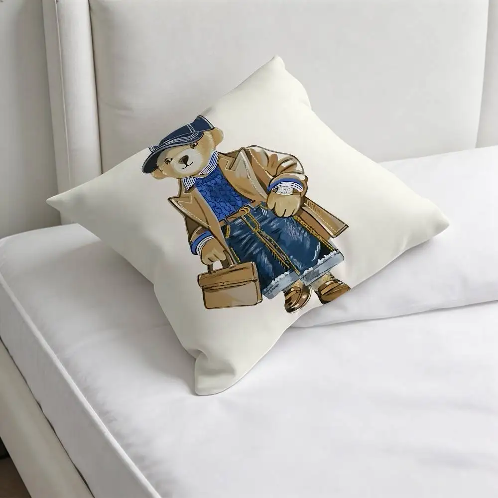 Cool Fashion B-Bear Fashion Square Kissenbezug, langlebiger Kissenbezug für Sofa, Couch, Stuhl – Detail 5