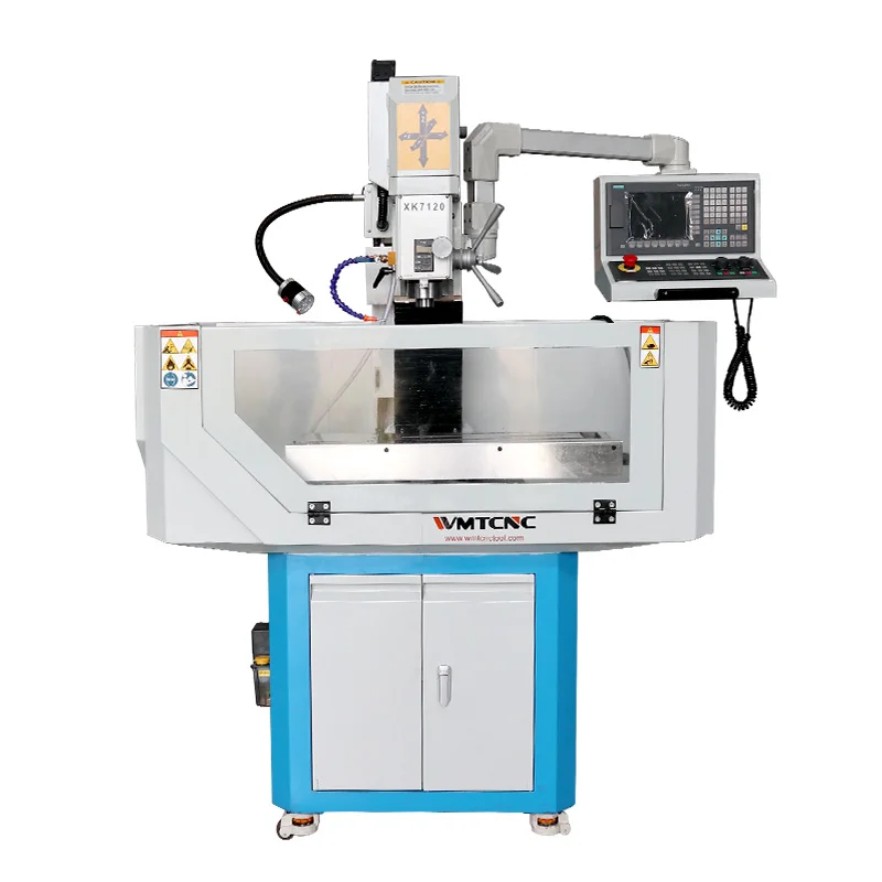 WMTCNC Vertical Mini CNC Milling Machine XK7120 Single Spindle with R8 Taper New with Control Systems
