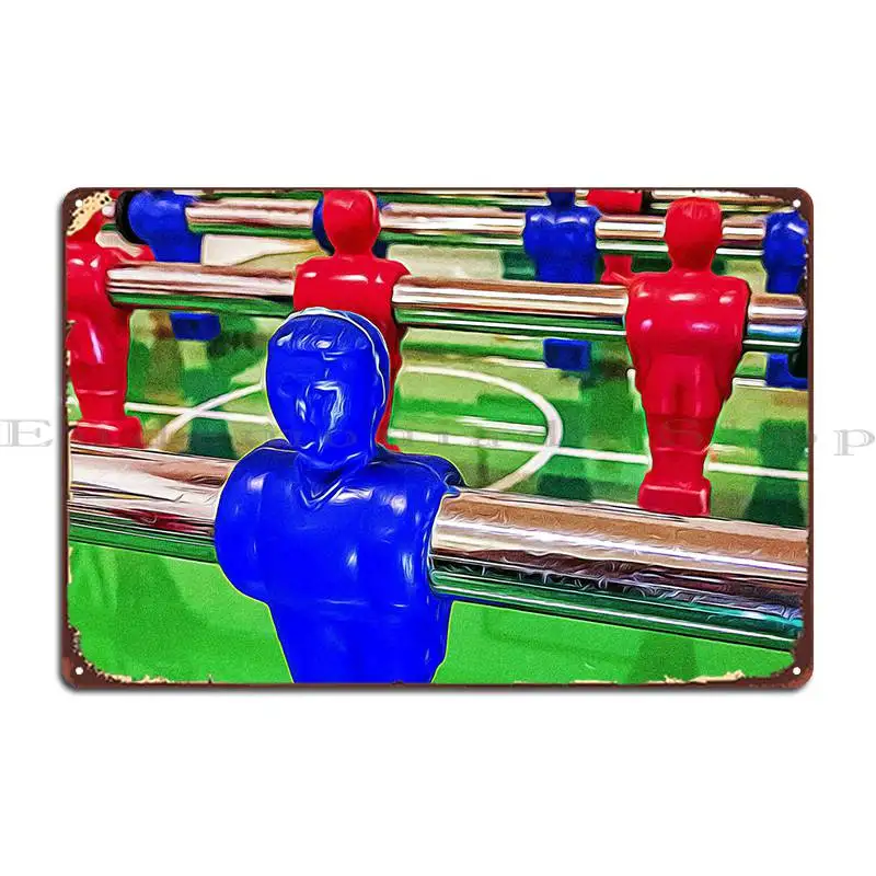 Figures Of Foosball Table Metal Sign Club Cave Wall Cave Customized Classic Tin Sign Poster