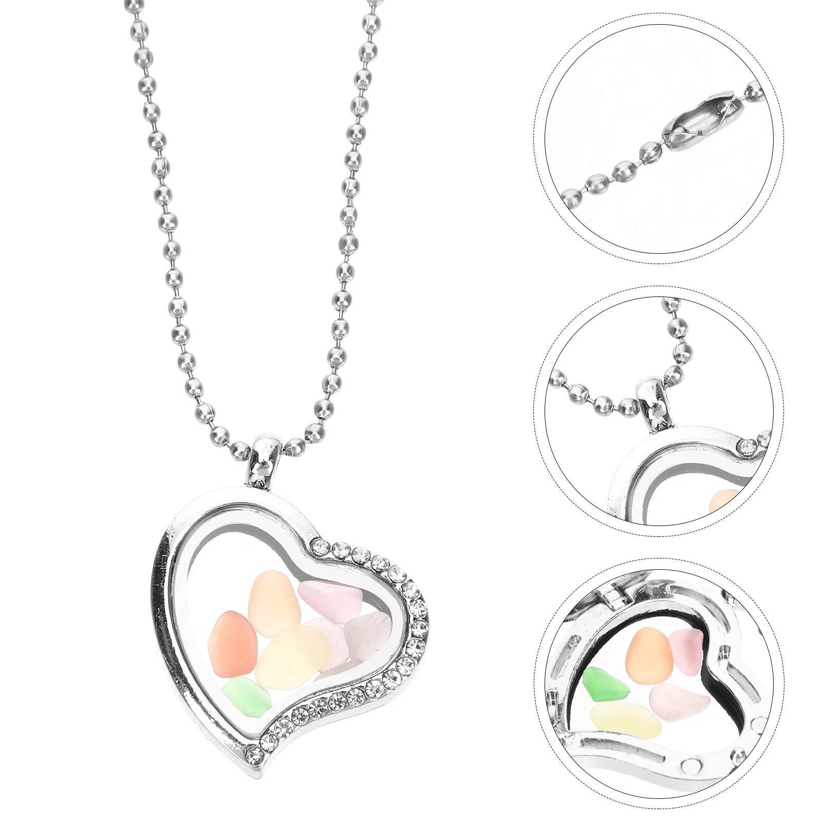 

Heart Necklace Photo Locket Custom Picture Pendant Jewelry Elegant Gift for Wife Daughter Thanksgiving Wedding