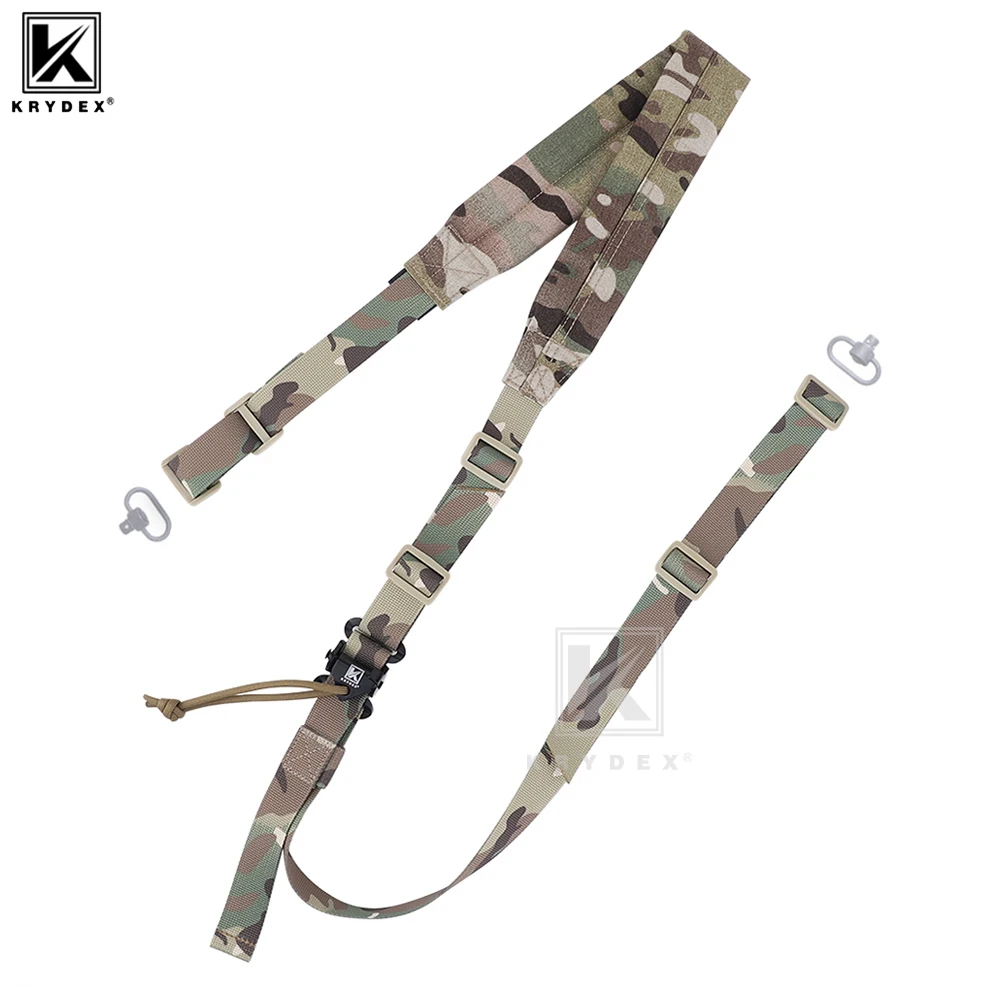 KRYDEX MK2 Sniper Sling, leicht, taktisch, breit gepolstert, 2-Punkt, schnell verstellbarer Schultergurt, Gewehrpistole Slingster