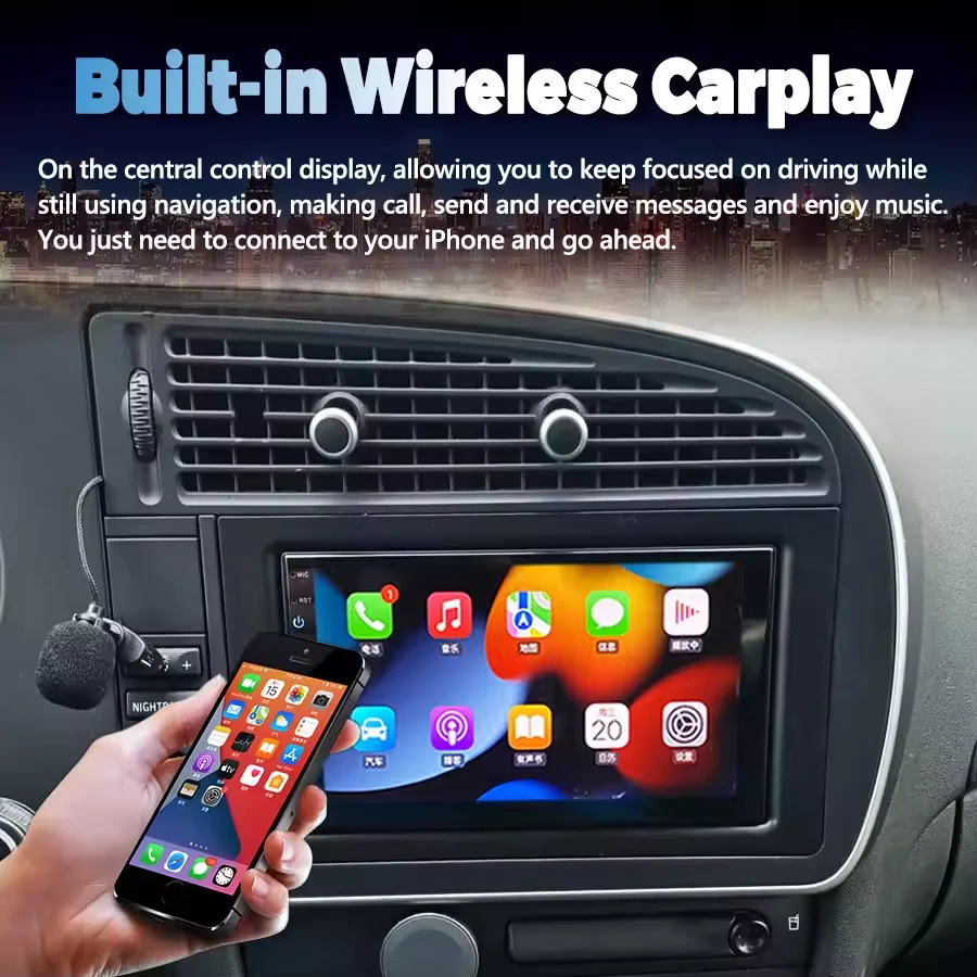 Android 15 2 Din Car Radio For SAAB 9-3 93 2007-2012 DVD Player Head Unit Autoradio GPS Navigation Multimedia Recorder Stereo