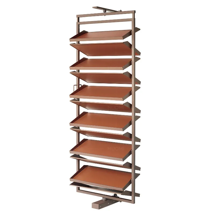 wardrobe hardware accessories modern rotating shoe rack storage organizer cabinet metal 360 rotating shoe rack