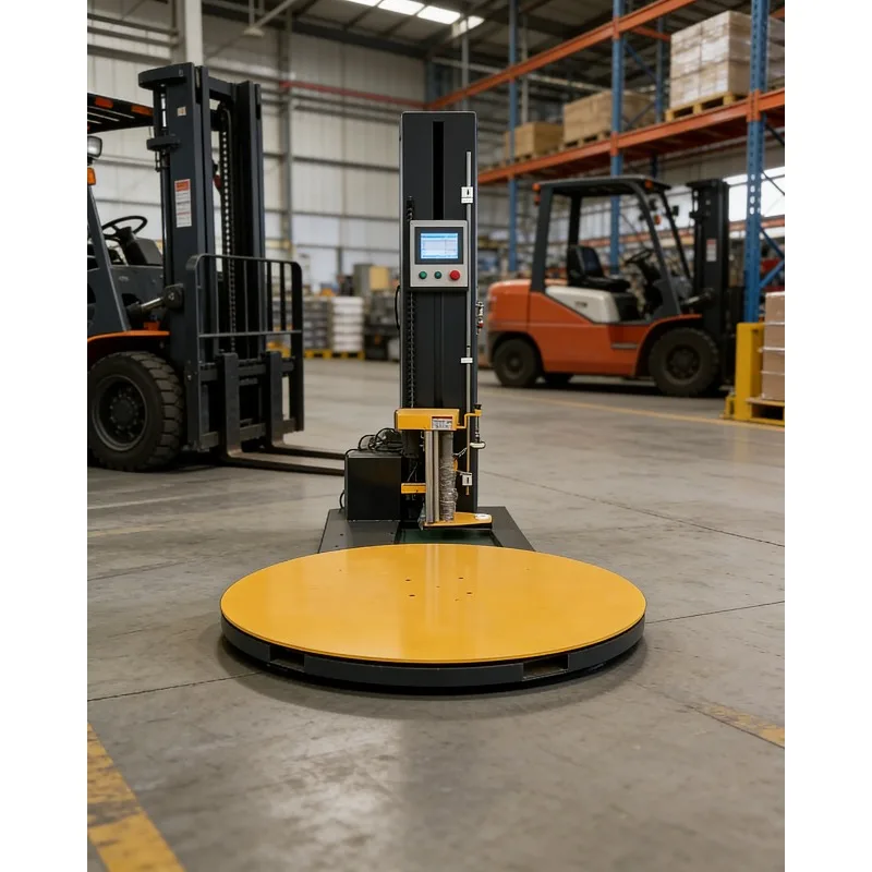 Auto Pallet Stretch Wrapper PLC Film Packing Machine High Efficiency Turntable for Food Drink Logistics 2026 New
