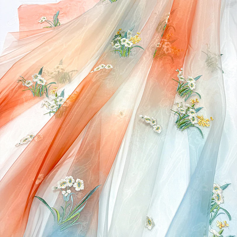 100*150 سنتيمتر الصناعة الثقيلة التطريز النسيج النمط الصيني تول الغزل مصمم النسيج DIY بها بنفسك الخياطة شيونغسام Hanfu فستان زي #1