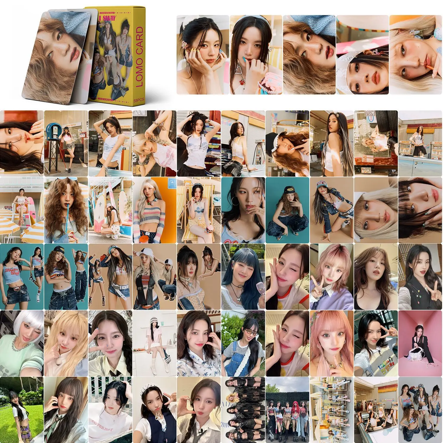 55Pcs Kpop Gidle Lomo I SWAY New Album Photocards (G)I-DLE Photo Cards Postcards Fans Gift
