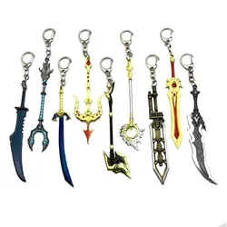 New Styles Game LOL Keychain League Of Legend Weapon Model Key Chains Hero League Keyring Chaveiro Gift For Fans llavero 12CM