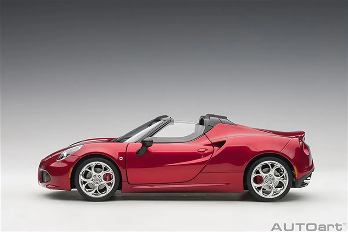 Autoart 1/18 For ALFA ROMEO 4C SPIDER Diecast Model Toys Car Gifts Collection Red/Yellow/White Display Ornaments Metal,Plastic