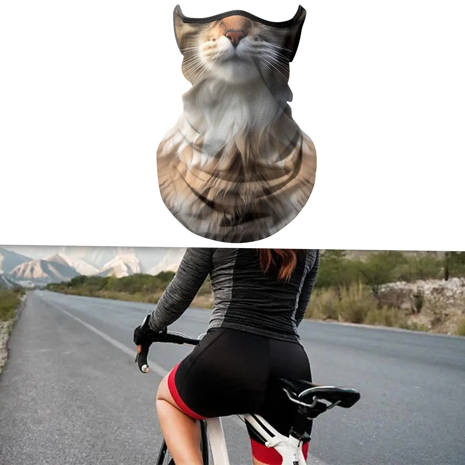 قناع وجه رفيع وخفيف الوزن للأنشطة الخارجية للحماية من الشمس، باندانا قابلة للتنفس للرقبة لركوب الدراجات والنساء والرجال