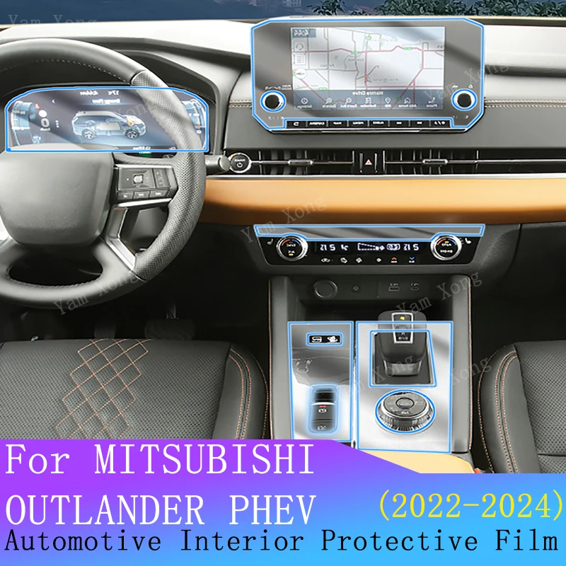 

Для MITSUBISHI OUTLANDER PHEV 2022 2023 2024, салон автомобиля, центральная консоль, панель, навигация, защитная пленка из ТПУ, защита от царапин