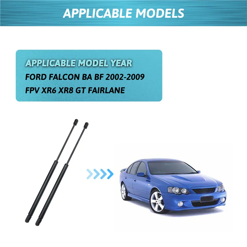 Pair Front Bonnet Lift Supports Shock Hood Gas Struts Car Accessories For Ford Falcon BA BF 2002-2009 FPV XR6 XR8 GT FAIRLANE