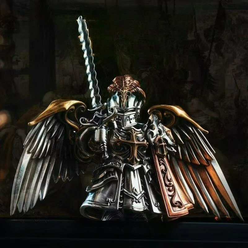 Paladin Magnetic Detachable Metal Figurine Desktop Decoration Copper Pendant Handle Figurine Cultural And Creative Souvenir