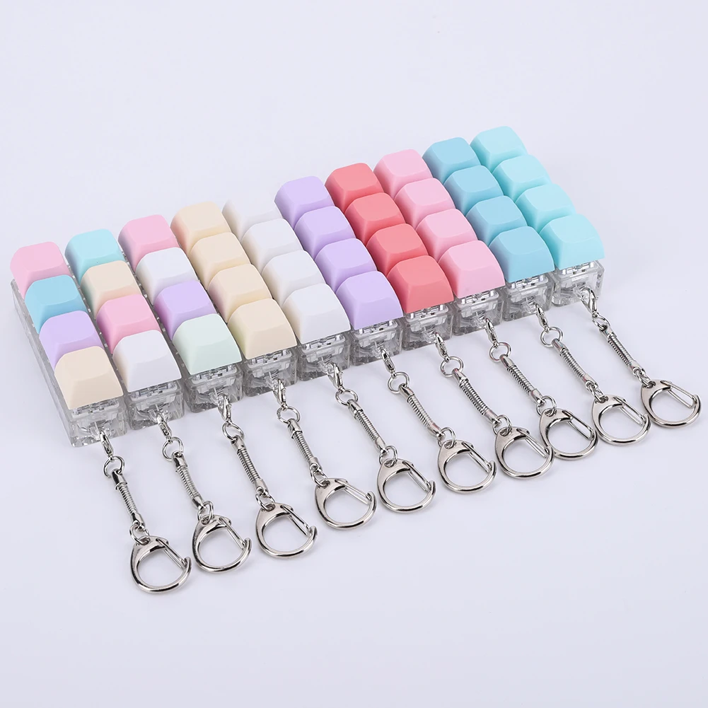 Jouets de décompression de clavier, 4 touches, Clicker, jouet avec lumière LED, jouet Fidget, clé mécanique, pour adultes et enfants