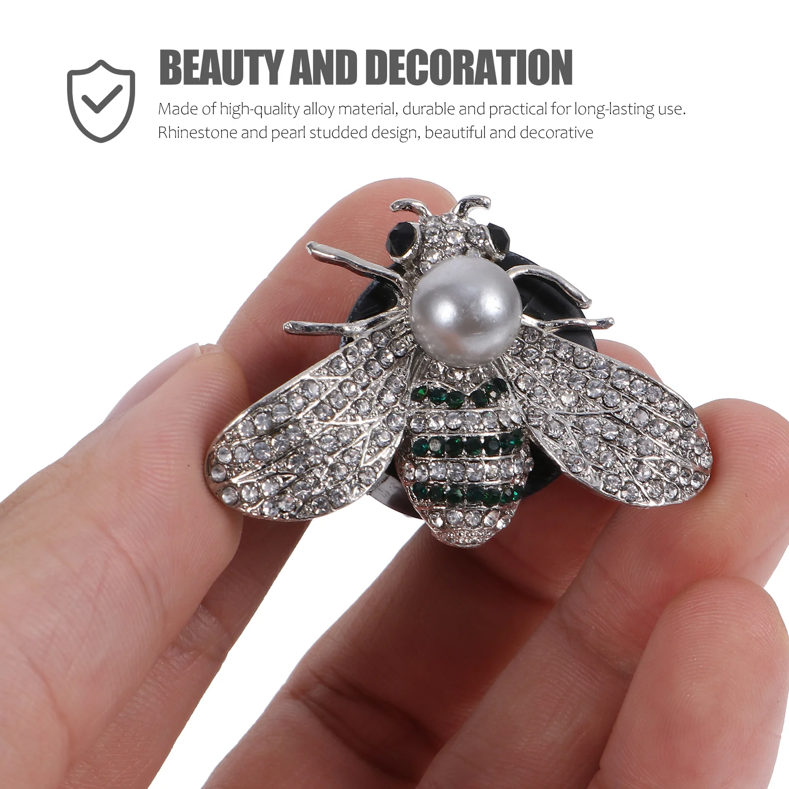 

1Set Bee Car Vent Clip Rhinestone Pearl Studded Alloy Aromatherapy Diffuser Air Freshener for Car Home Office Decor Auto Charm