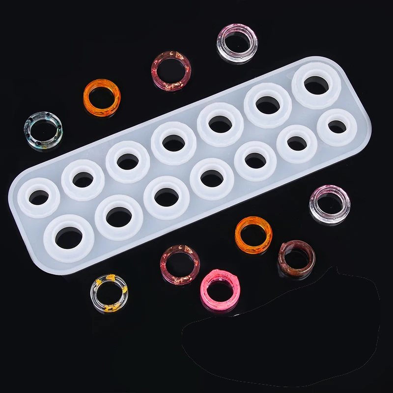 1 Piece Rings Resin Epoxy Molds Multi-size Silicone Casting Mold Jewelry Making Handmade Tools For DIY Rings Accessories Supply